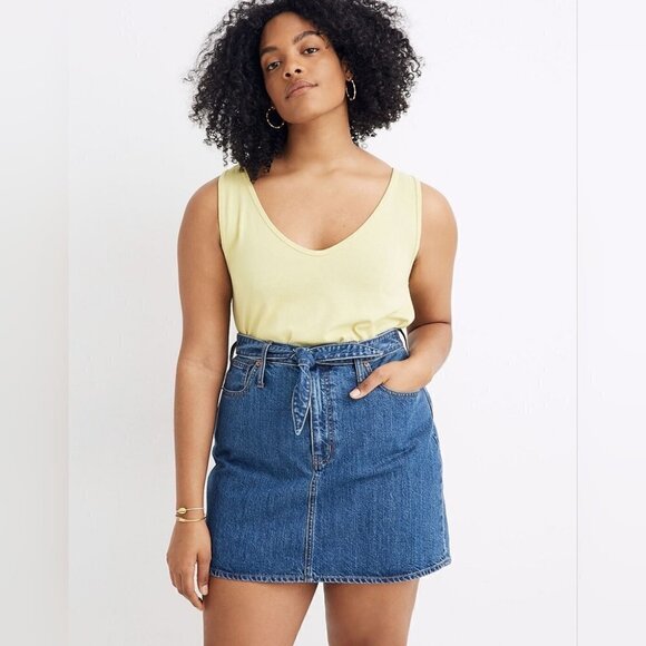 {SEE Comments} Madewell | Rigid Denim Mini Skirt - Picture 2 of 16